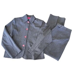 Courtenay Gray Blazer with Pink Accents